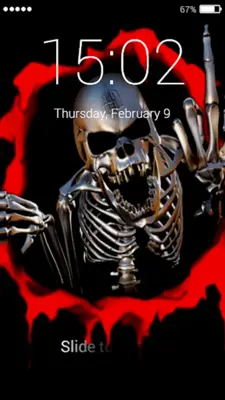 Skull Lock Screen android App screenshot 1